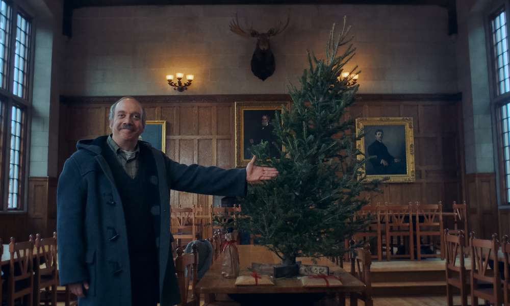 HOLDOVERS_FP_01007 Paul Giamatti stars as Paul Hunham in director Alexander Payne’s THE HOLDOVERS, a Focus Features release.Credit: Courtesy of FOCUS FEATURES / © 2023 FOCUS FEATURES LLC